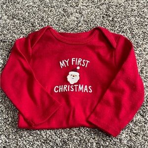 Carter's Festive Red 'My First Christmas' Bodysuit